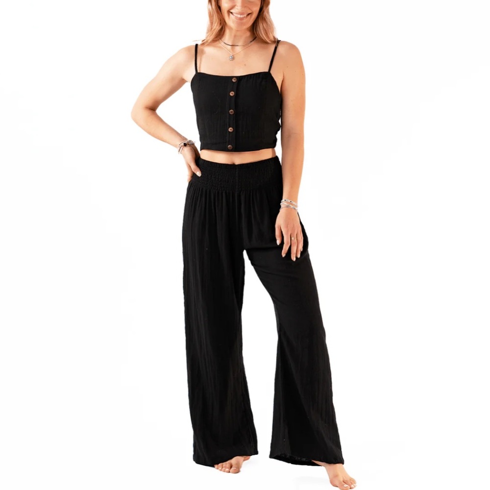JASON WU 2 PC Crop Top & Wide Leg Pants